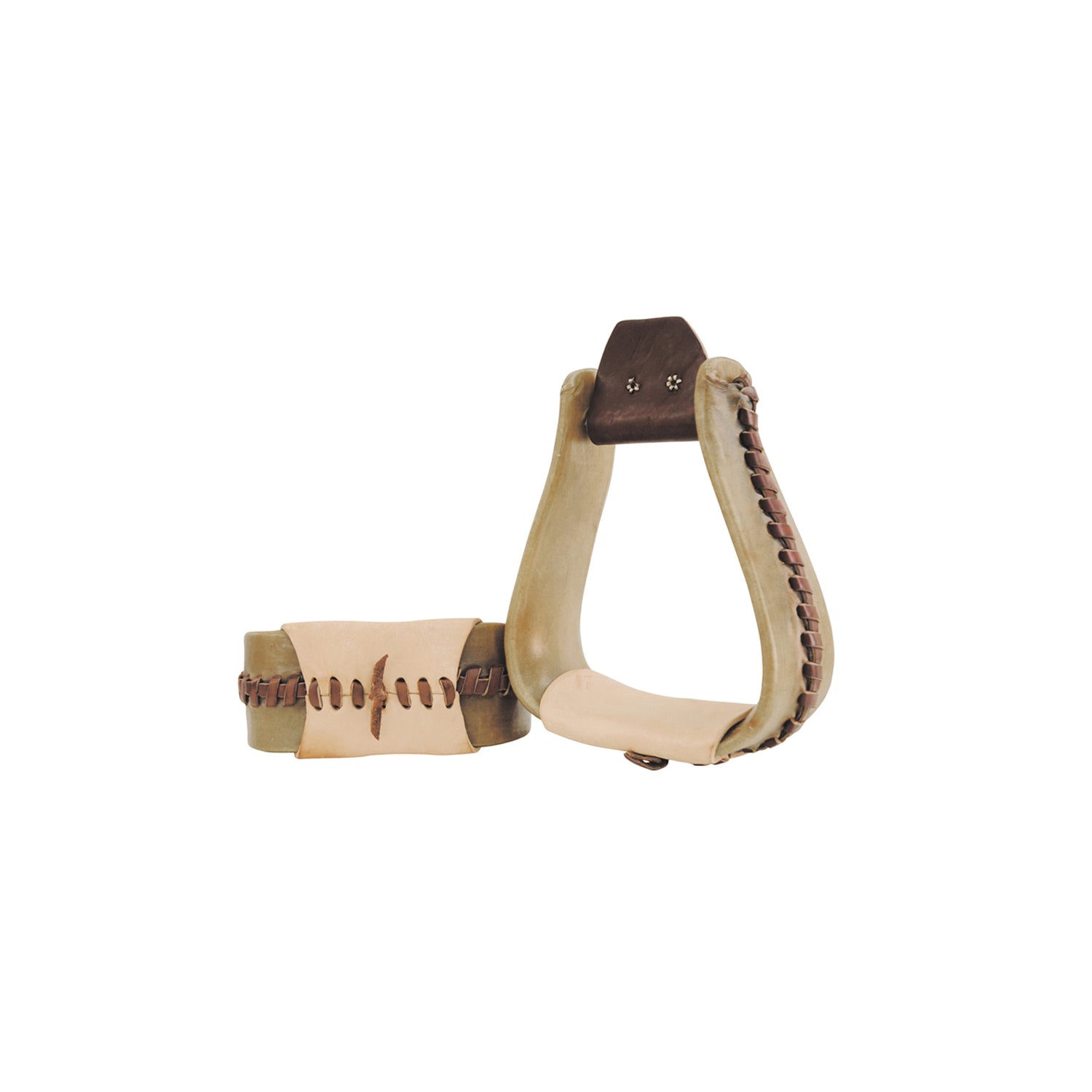 Lakota rawhide western stirrups