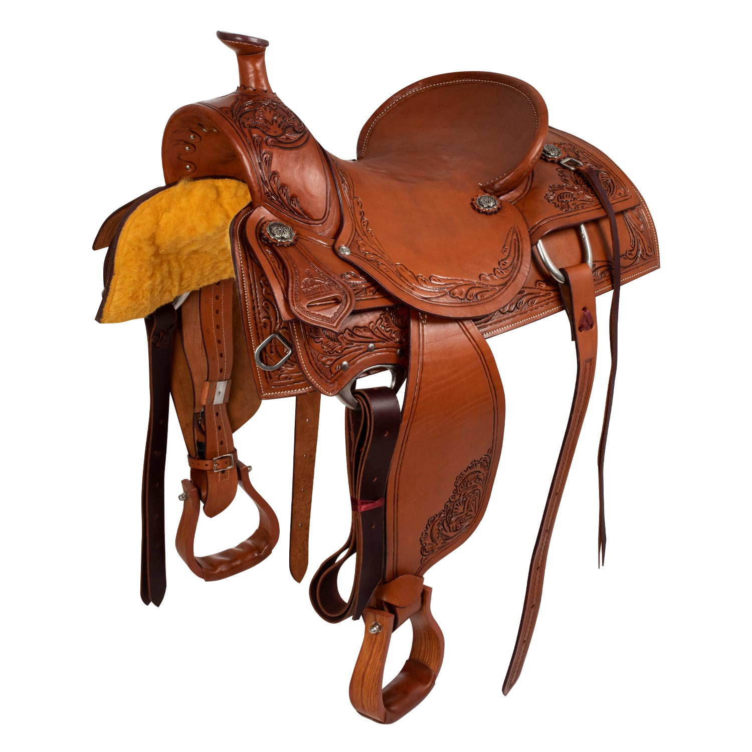 McBryan working ranch saddle pro flower  tooling MBH08009