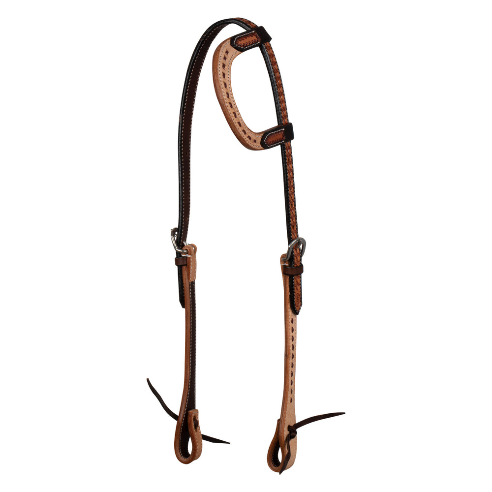 Pool's 2 tone one ear western bridle