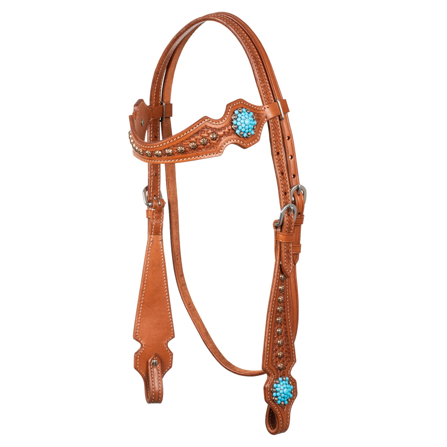 Pool'swestern bridle with blue stones