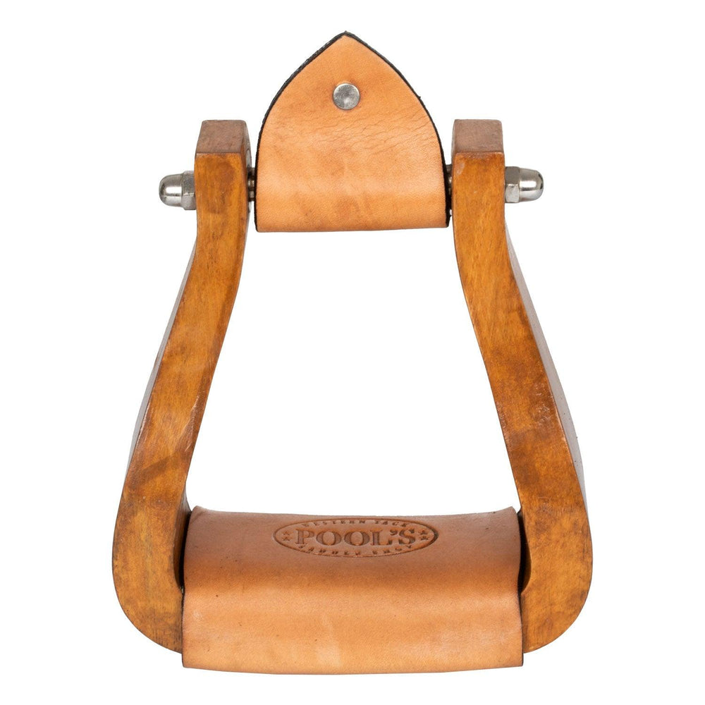 Pool's ys wide wood western stirrups