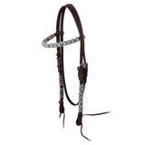 Pool's diamonds beaded oiled western bridle