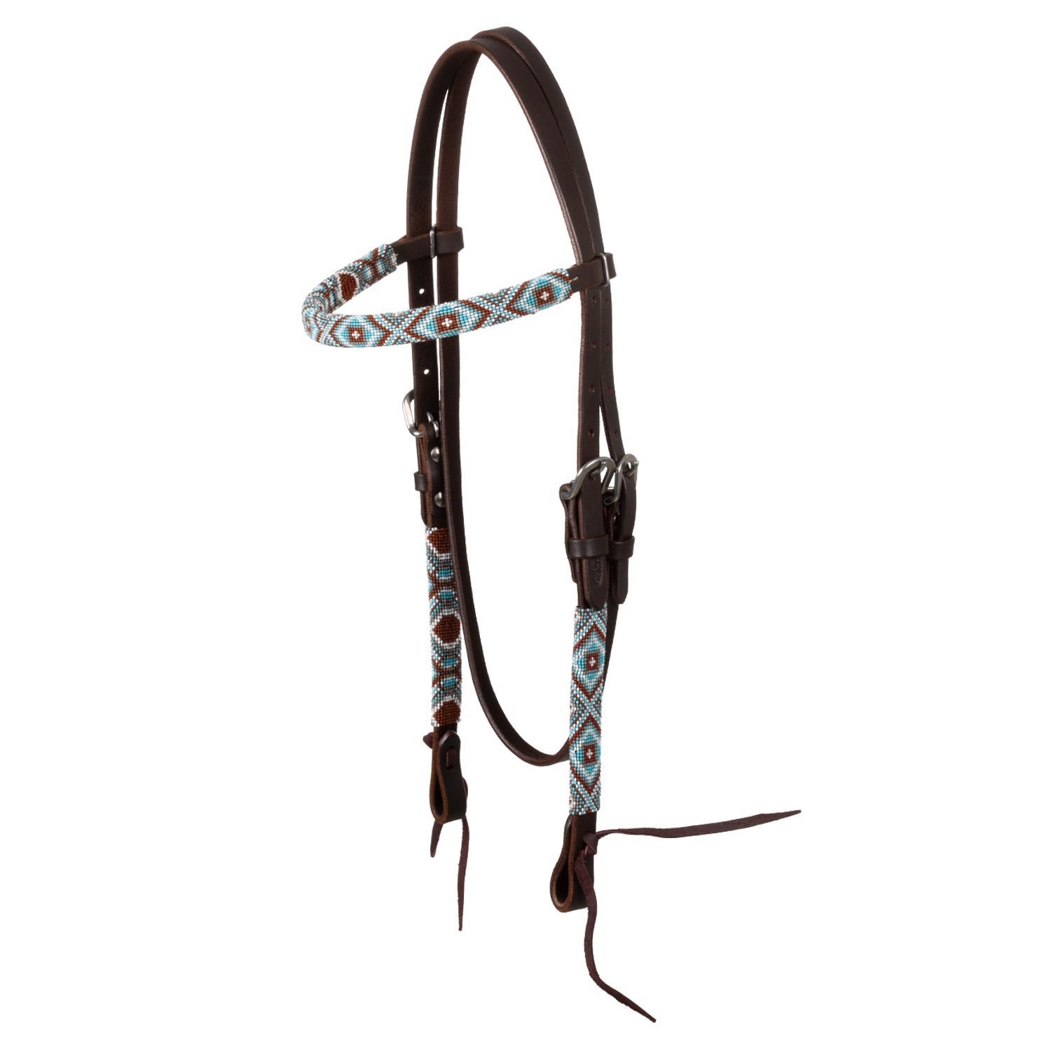 Pool's diamonds beaded oiled western bridle