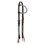 Pool's diamonds beaded oiled western one ear bridle
