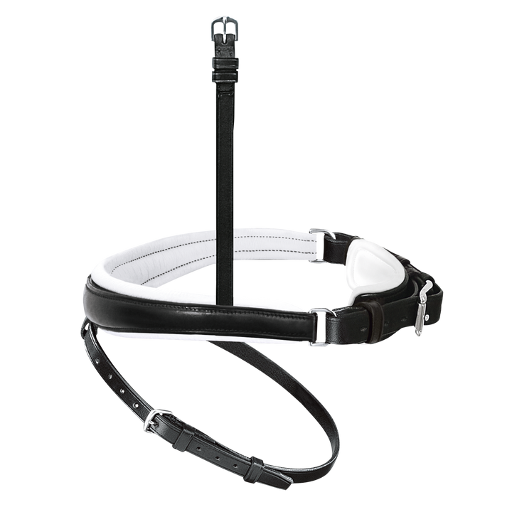 Passier anatomically formed caveson special with white lining and flash strap