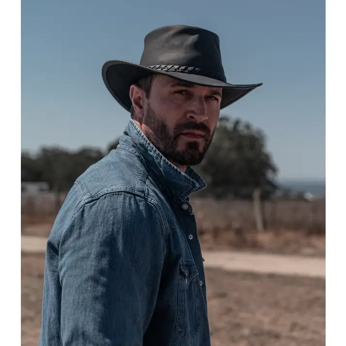 American hat makers Crusher | Crushable Leather Outback Hat