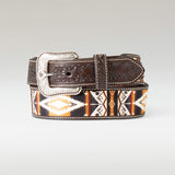 Ariat floral inlay belt for men