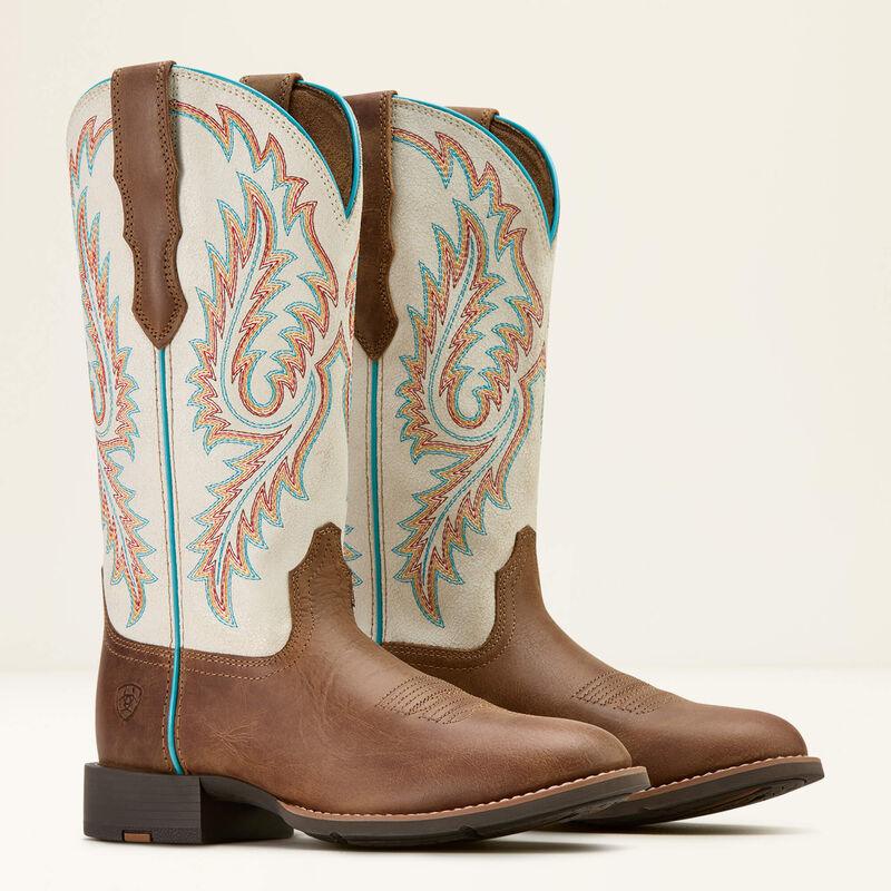 Ariat round up W toe western boot for ladies