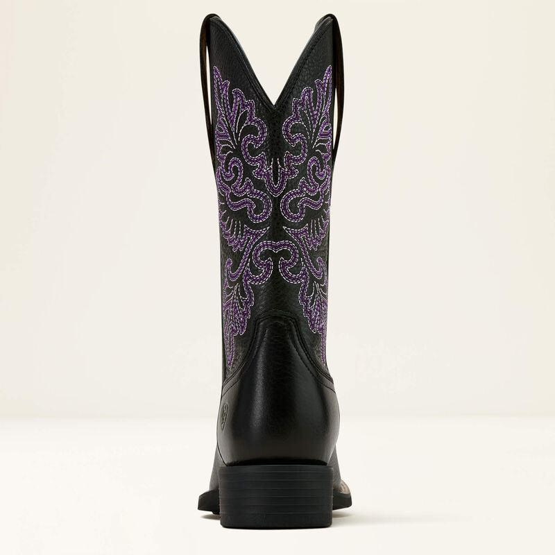 Ariat Round up wide square toe stretchfit Western boot for ladies