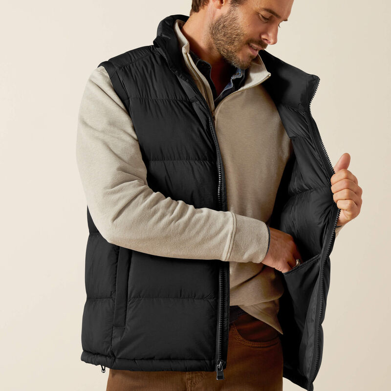Ariat ultra puff down vest for men