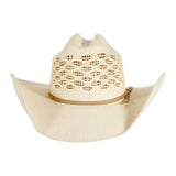American hat makers Cal |  Vented Crown Woven Bangora Straw Cowboy Hat