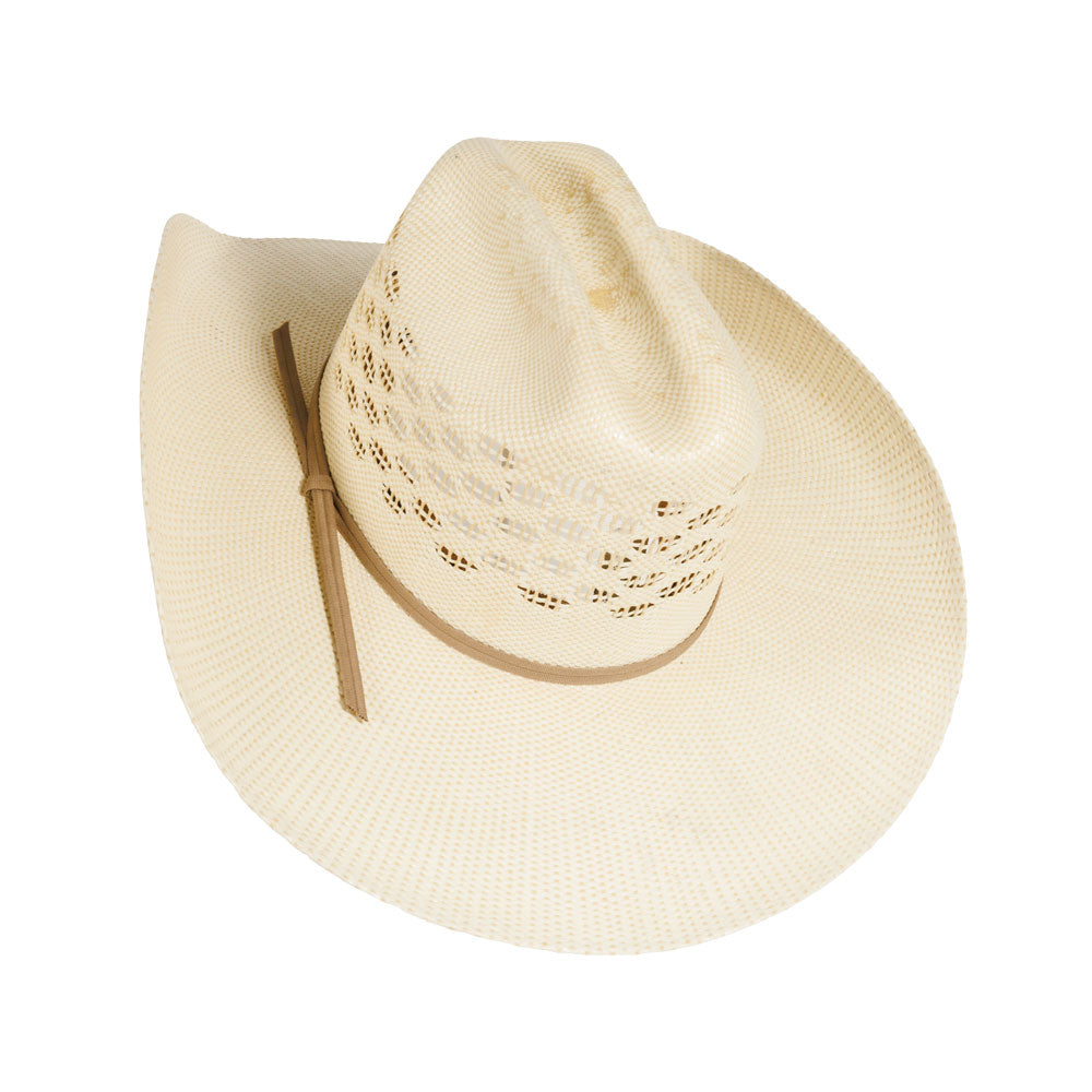 American hat makers Cal |  Vented Crown Woven Bangora Straw Cowboy Hat