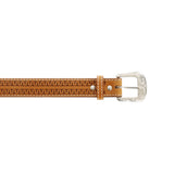 Pool's western leather belt with  snake tooling