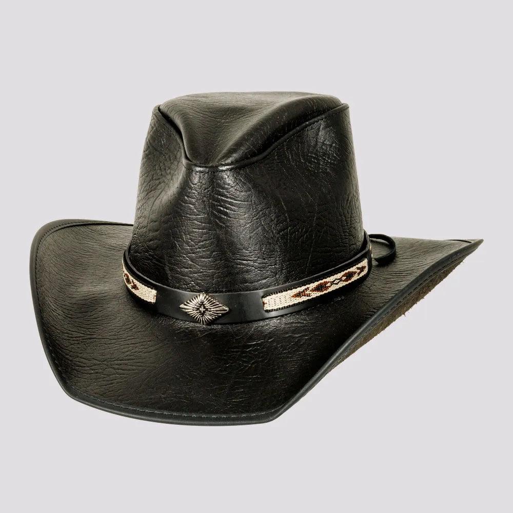 American hat makers Badlands | Mens Buffalo Leather Cowboy Hat