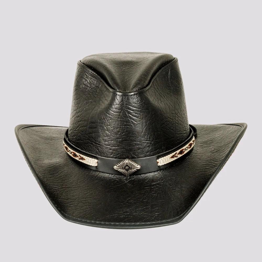American hat makers Badlands | Mens Buffalo Leather Cowboy Hat
