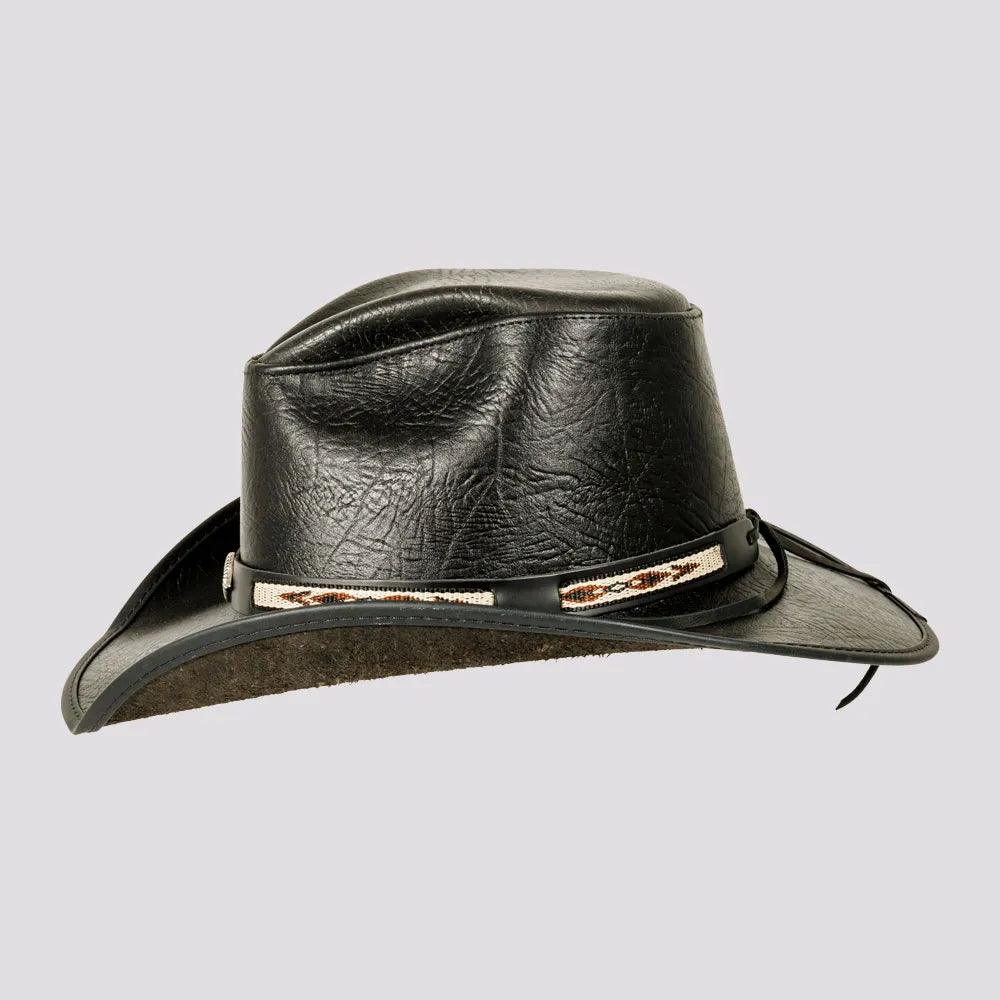 American hat makers Badlands | Mens Buffalo Leather Cowboy Hat