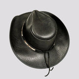 American hat makers Badlands | Mens Buffalo Leather Cowboy Hat