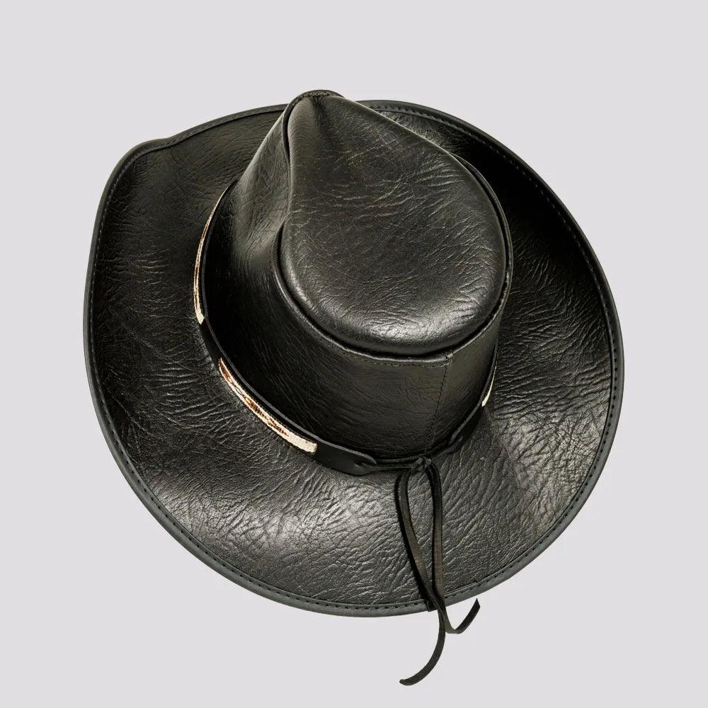 American hat makers Badlands | Mens Buffalo Leather Cowboy Hat
