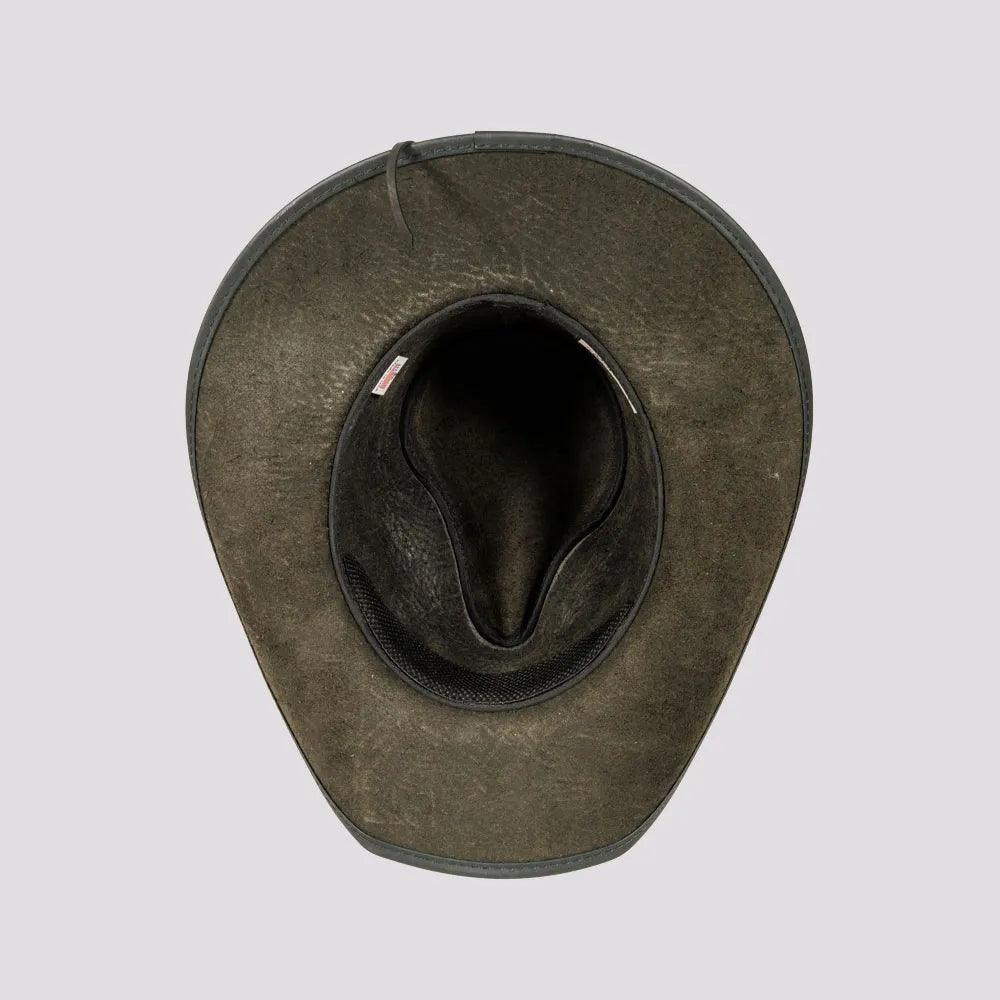 American hat makers Badlands | Mens Buffalo Leather Cowboy Hat