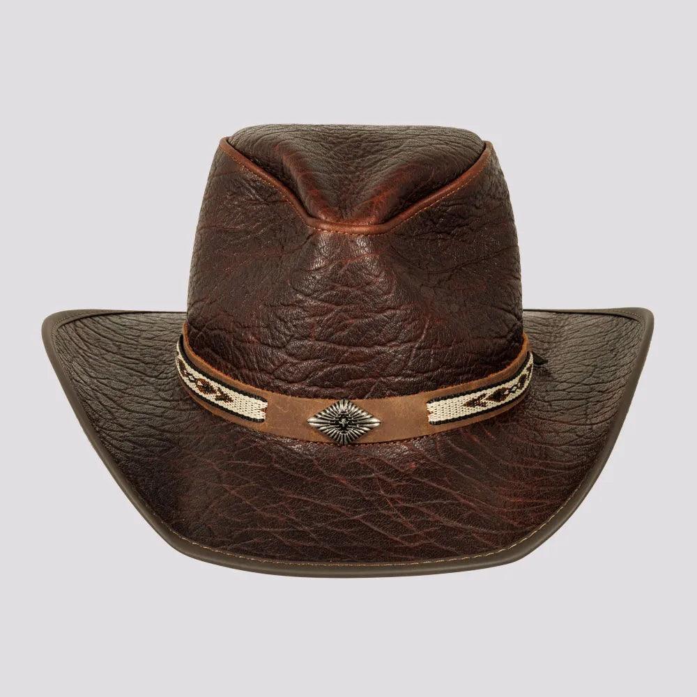 American hat makers Badlands | Mens Buffalo Leather Cowboy Hat