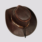 American hat makers Badlands | Mens Buffalo Leather Cowboy Hat