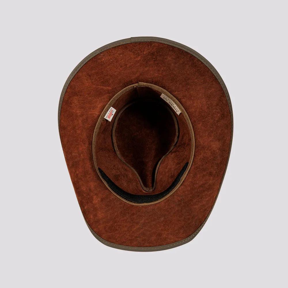 American hat makers Badlands | Mens Buffalo Leather Cowboy Hat