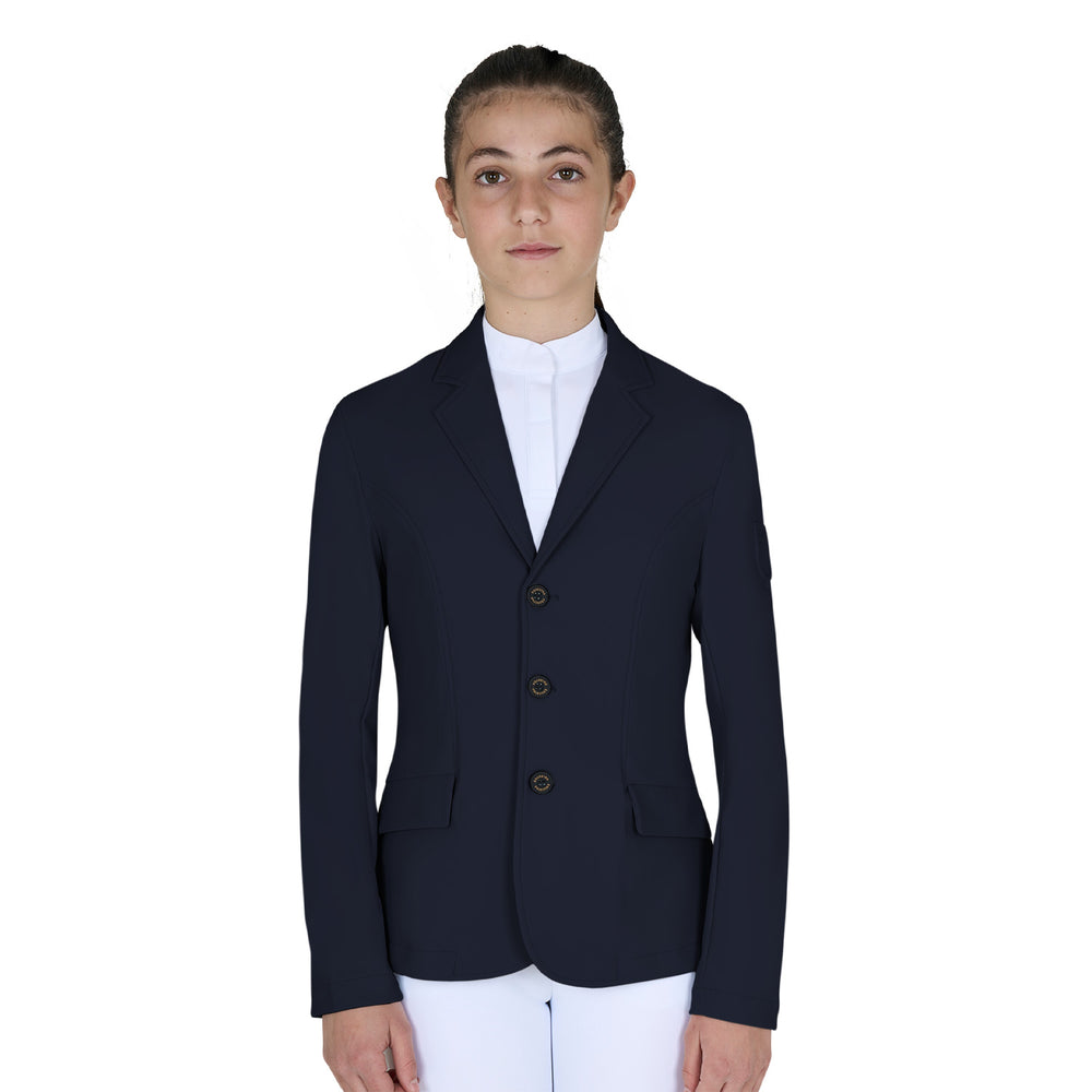 Equestro kids slim fit three buttons competition jacket