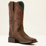 Ariat Round up wide square toe stretchfit Western boot for ladies