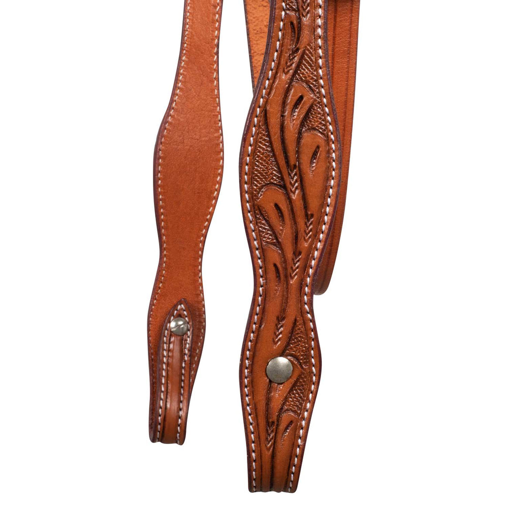 McBryan western headstall flower tooling MBH01002