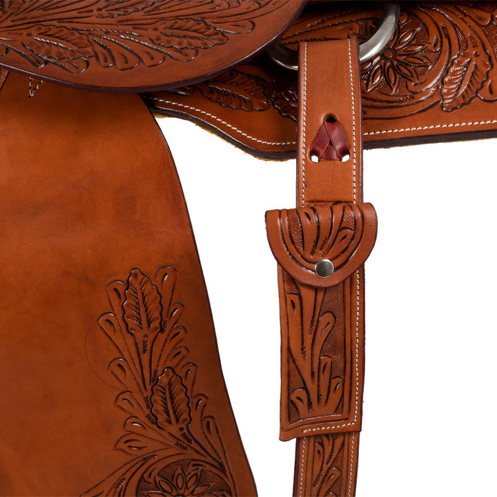 McBryan team penning western wade saddle flower tooling MBH08002