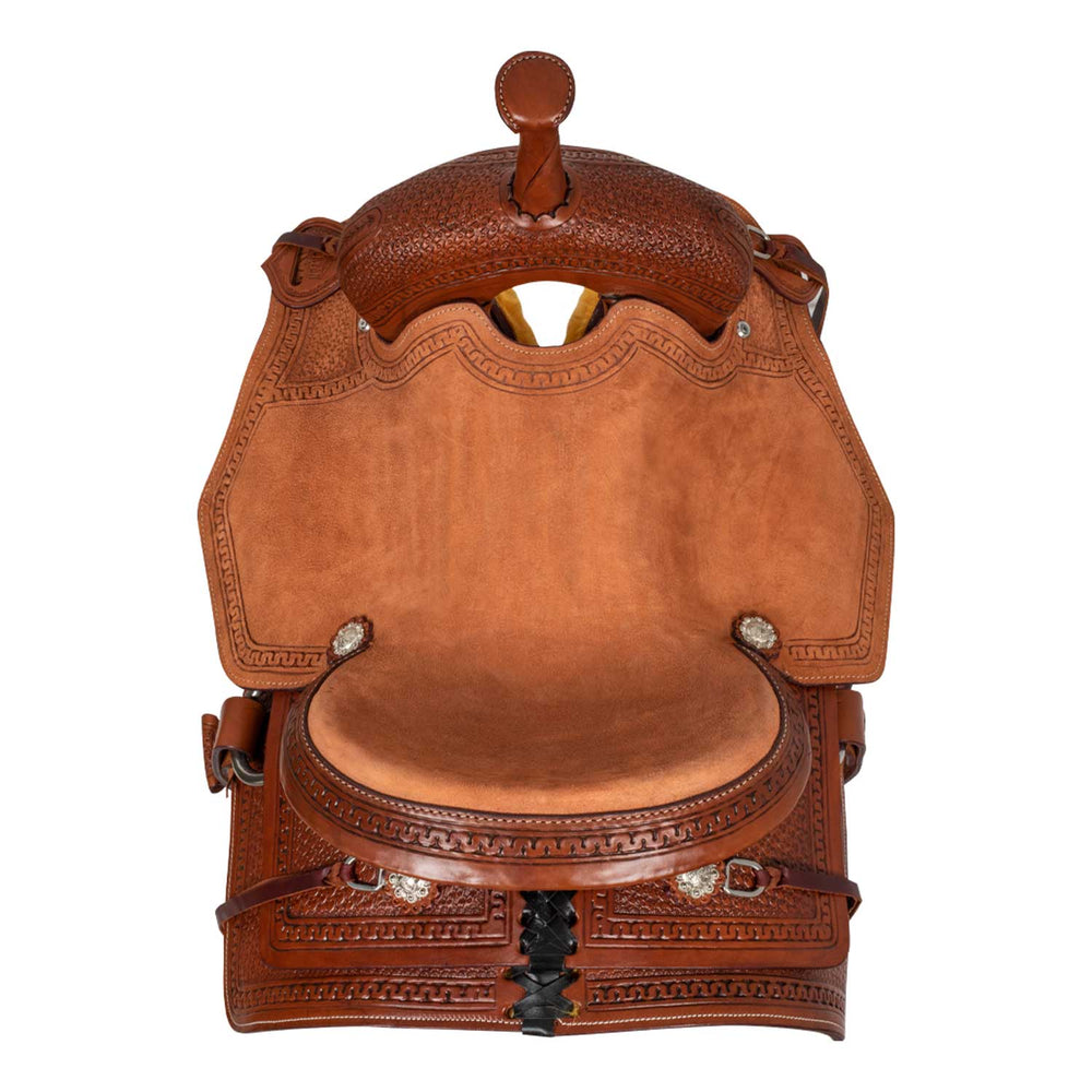 McBryan working cow saddle basket tooling MBH08003