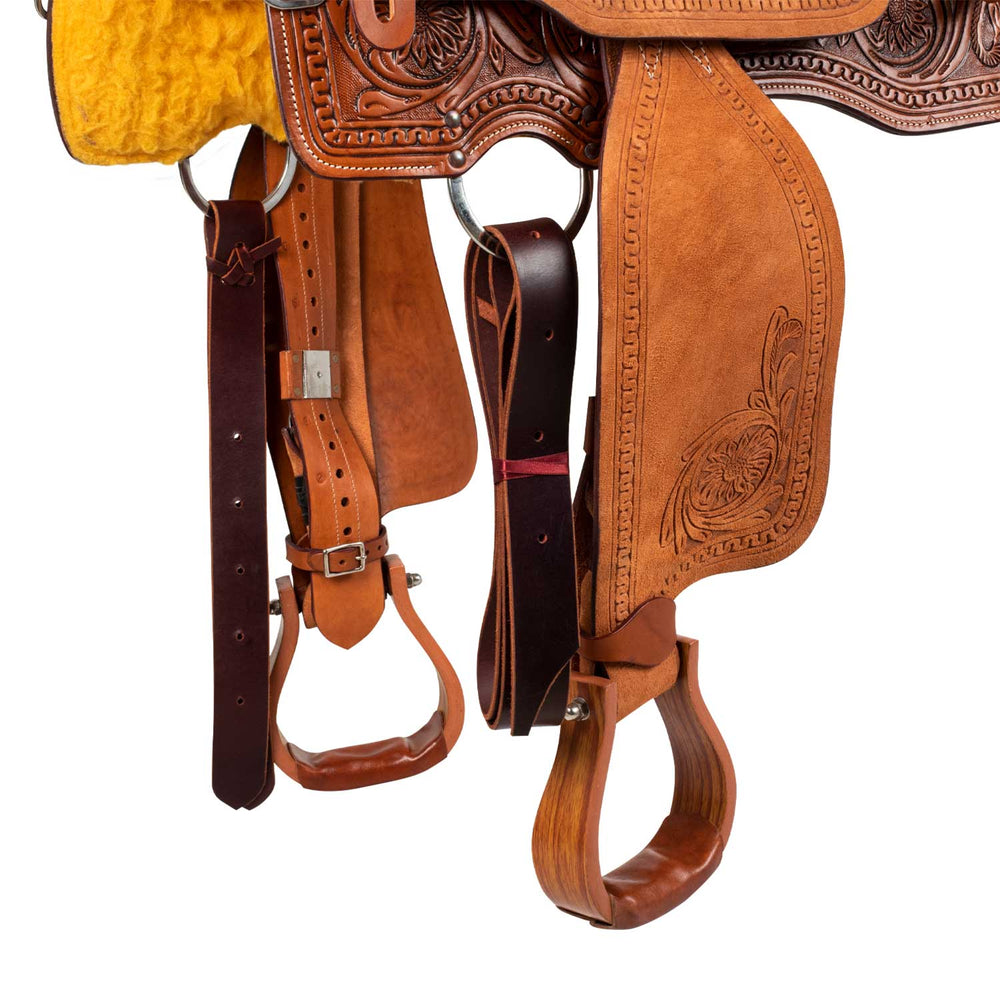 McBryan working ranch saddle with rainbow MBH08010