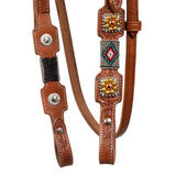 Pool'swestern bridle with navajo beaded decorations