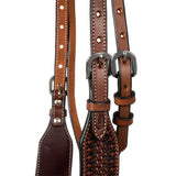 Pool's futurity western bridle with braided browband