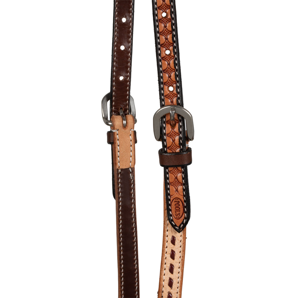 Pool's 2 tone one ear western bridle