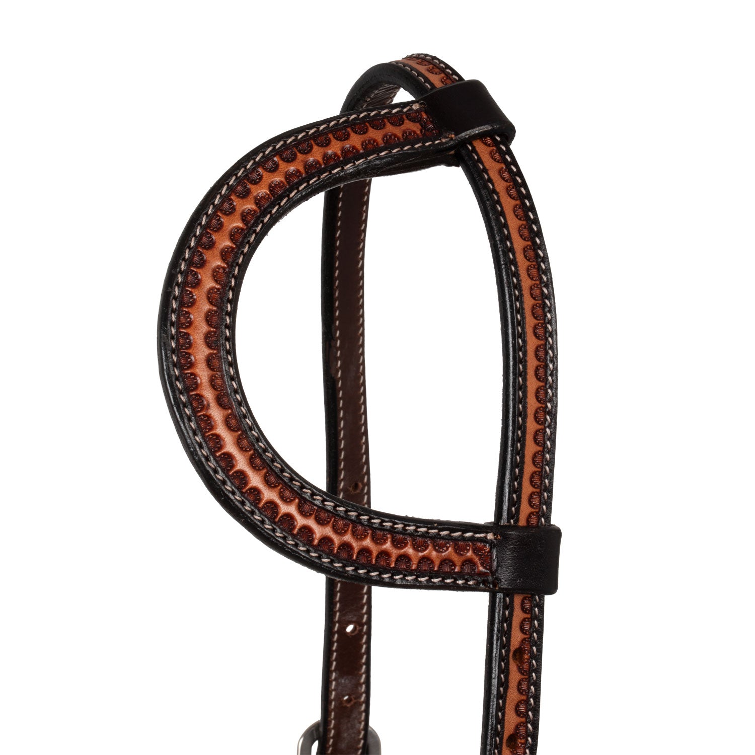 Pool's one ear western bridle snake tooling