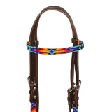 Pool's serape beaded oiled western bridle