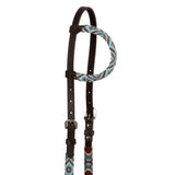 Pool's diamonds beaded oiled western one ear bridle