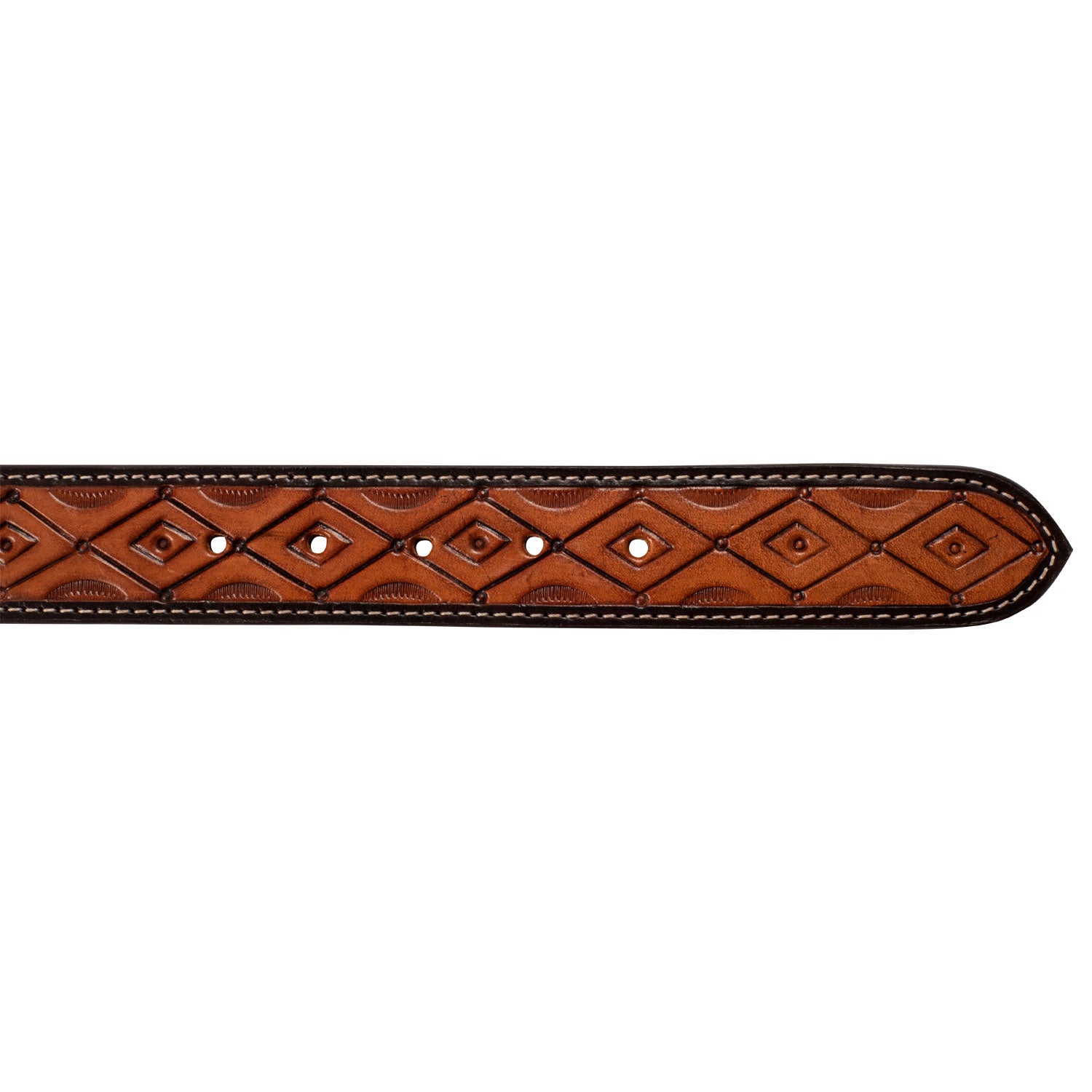 Pool's unisex western beaded belt and brass buckle