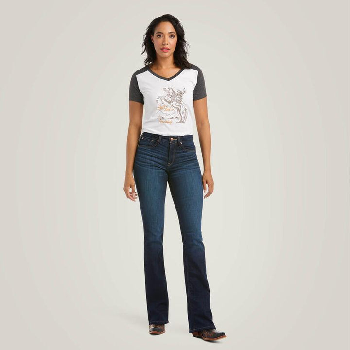 Ariat R.E.A.L. high rise ballary boot cut jean for ladies - HorseworldEU