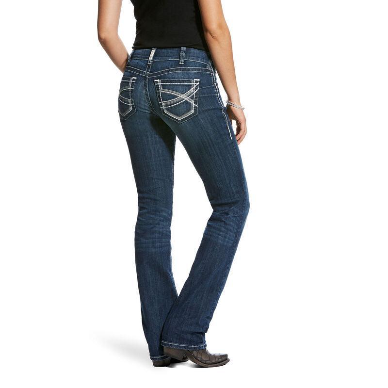 Ariat R.E.AL. Mid rise stretch Ivy stackable straight leg jean for ladies - HorseworldEU