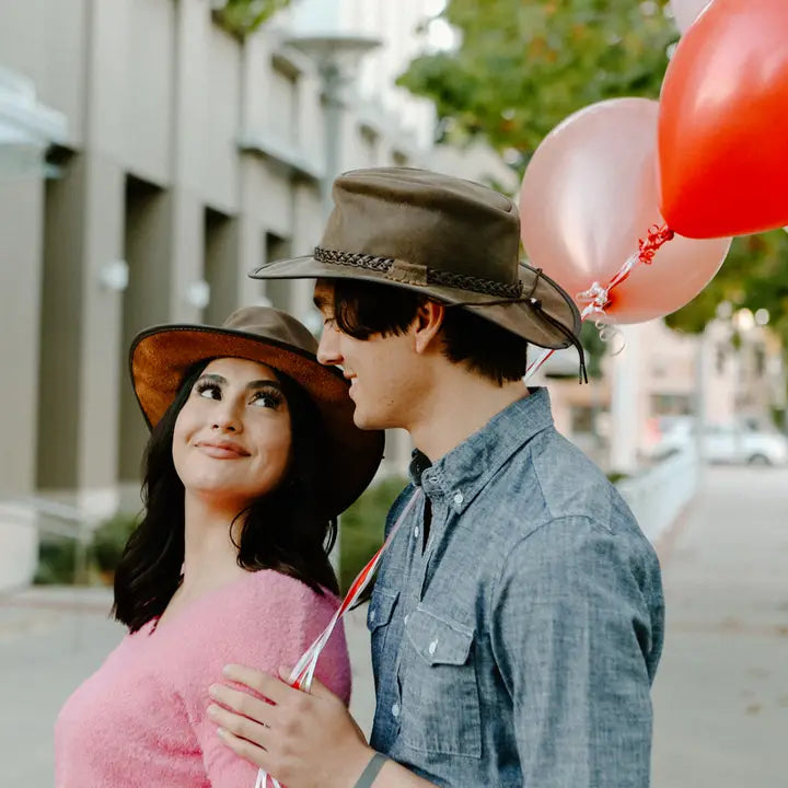 American hat makers Crusher | Crushable Leather Outback Hat