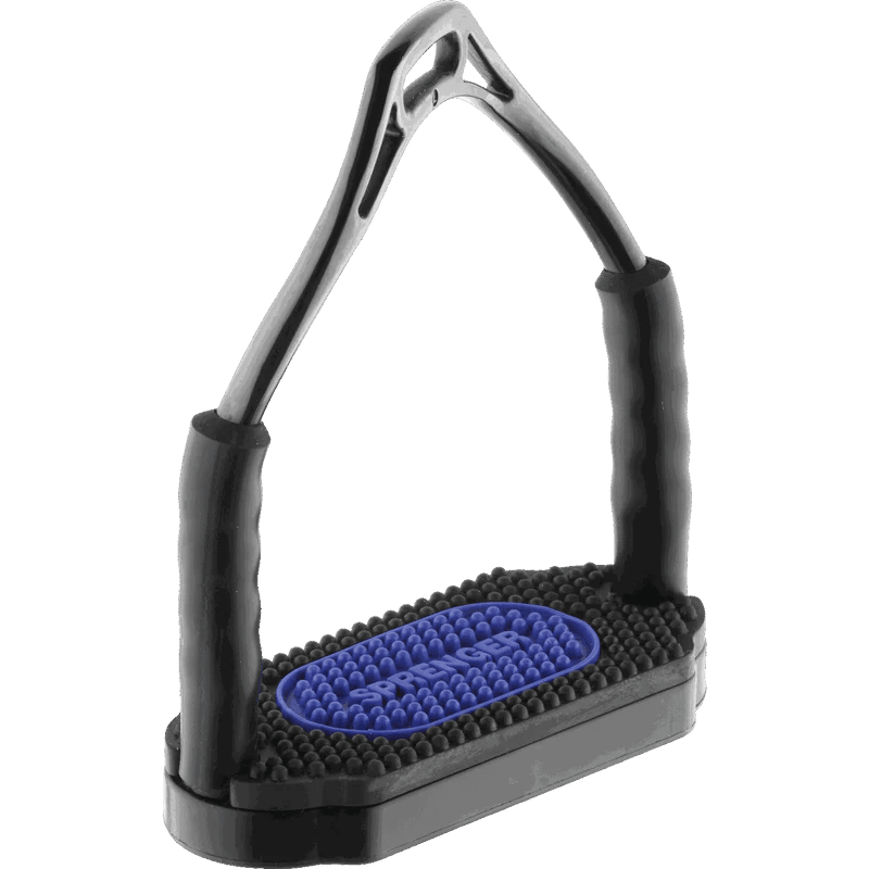 Herm. Sprenger Bow balance stirrups, stainless steel, anthracite, 12 cm - HorseworldEU