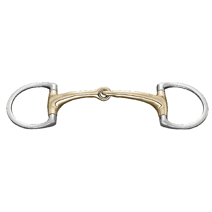 Herm. Sprenger dynamic RS Eggbutt bit with D-shaped rings 16 mm single jointed 40408 - HorseworldEU