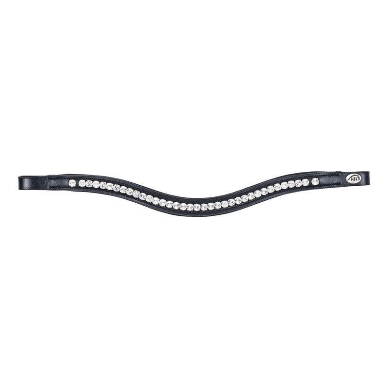 HFI padded wave browband with strass - HorseworldEU