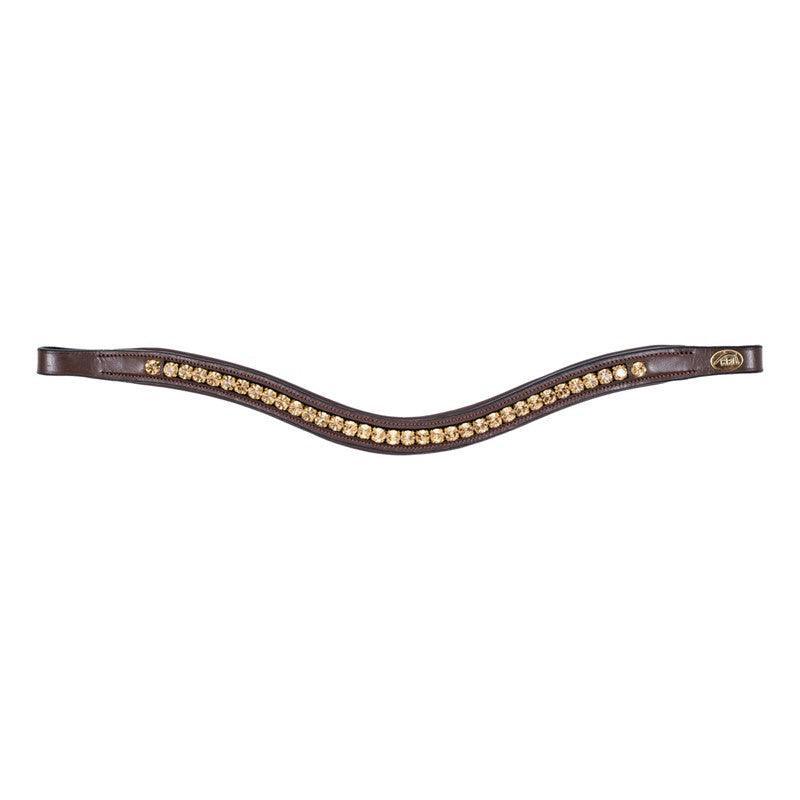 HFI padded wave browband with strass - HorseworldEU
