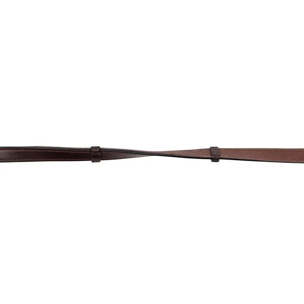 Montar round reins in leather/rubber with stoppers and french hooks Montar