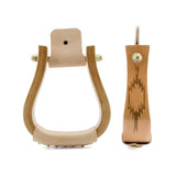 Houten western stijgbeugels van Pool met Navajo-ontwerp