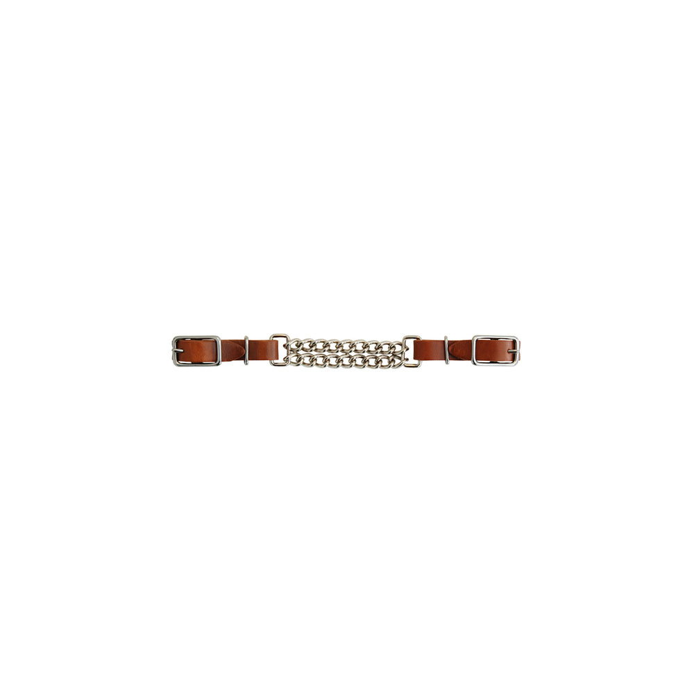 Lakot leather curb double chain MO00198