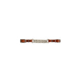Lakot leather curb double chain MO00198